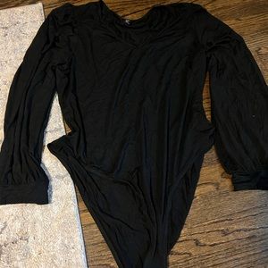 Brand new black v-neck body suit